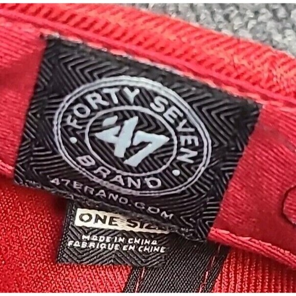 New York Giants 47 Brand MVP Adjustable Hat Cap Red NFL - Picture 6 of 6